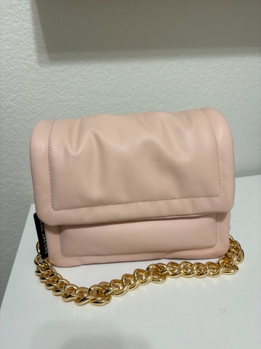 Marc Jacobs The Pillow Leather Chain Shoulder Bag - Peach Whip Pink - NWOT